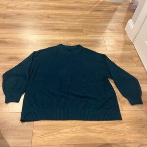 American Eagle Outfitters Women's Crewneck Sweater in Teal Green